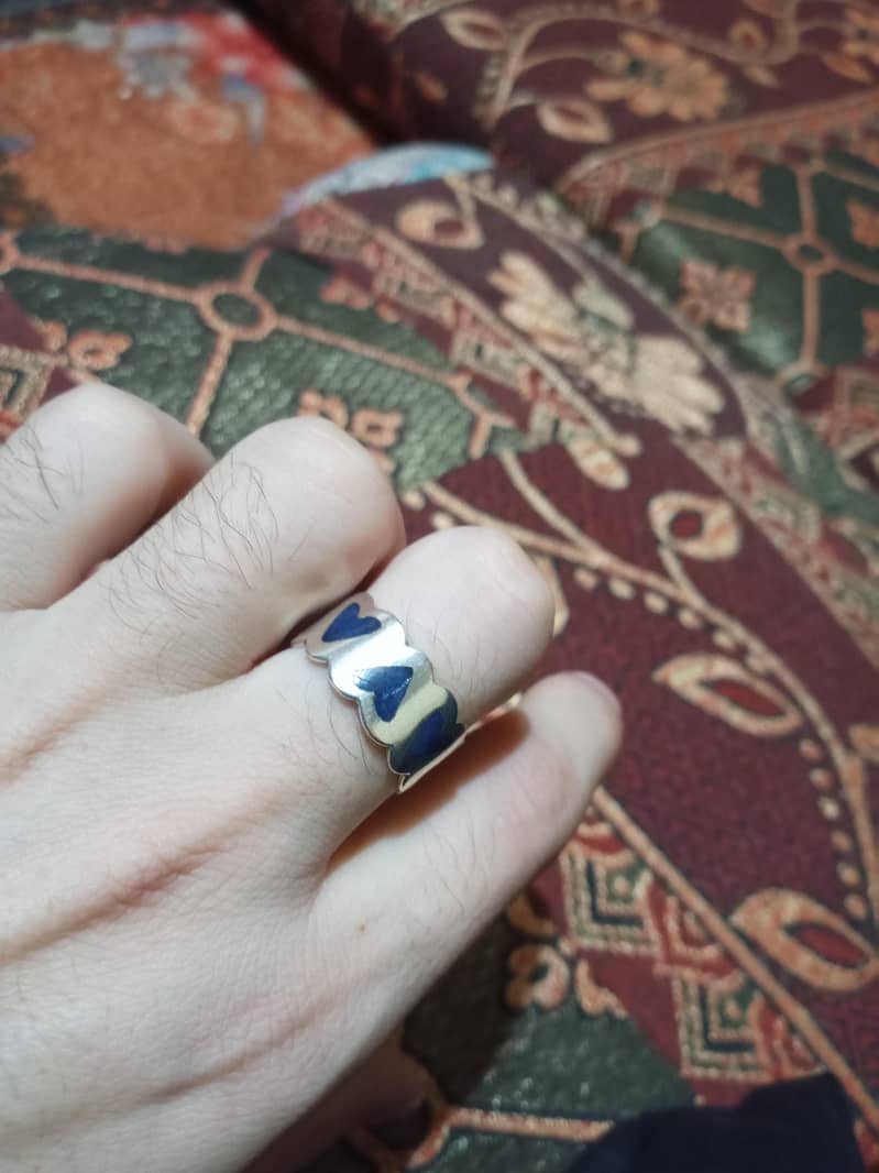 Antique chandi Ring 10