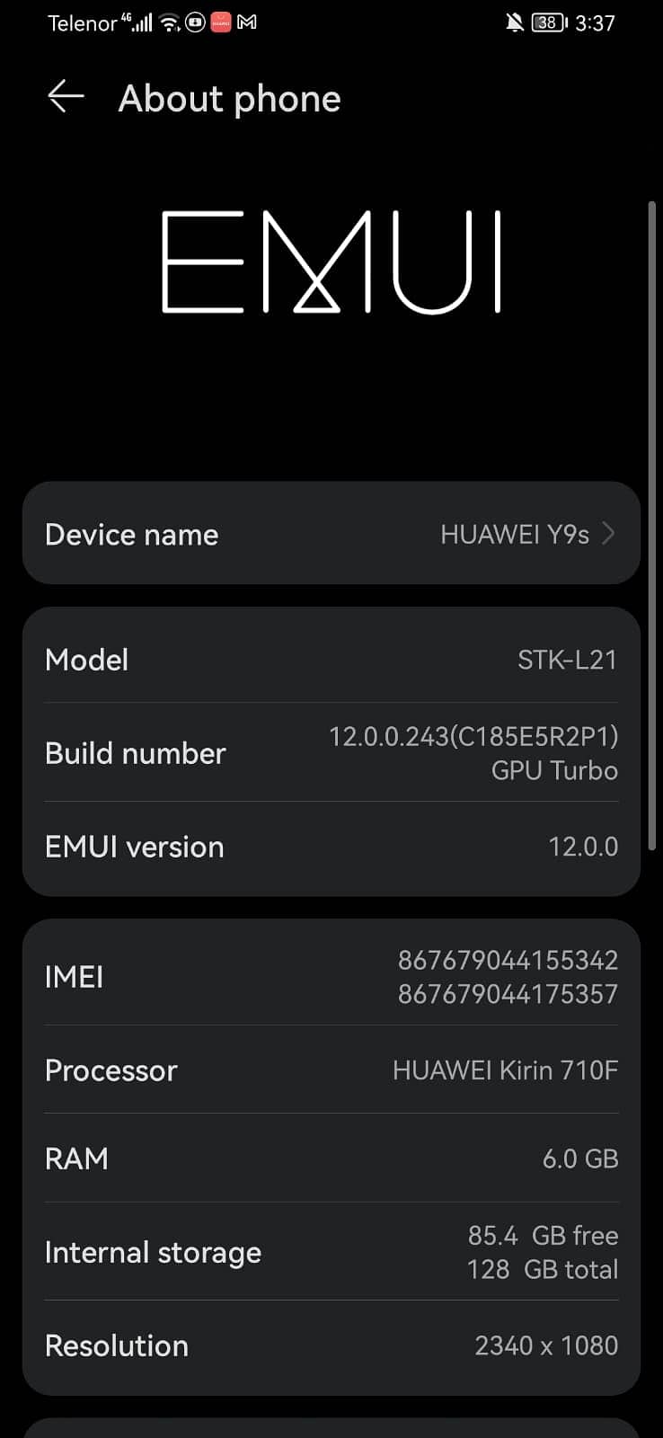 Huawei Y9s 6