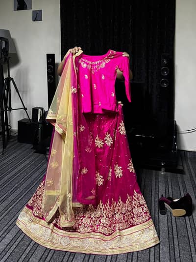 Pink Sharara Lehenga 3 Piece
