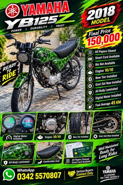 yamaha yb125z for sale