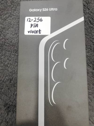 Samsung Mobile S26 Ultra Voilet 256 gb official pta Boxpack Nonactive