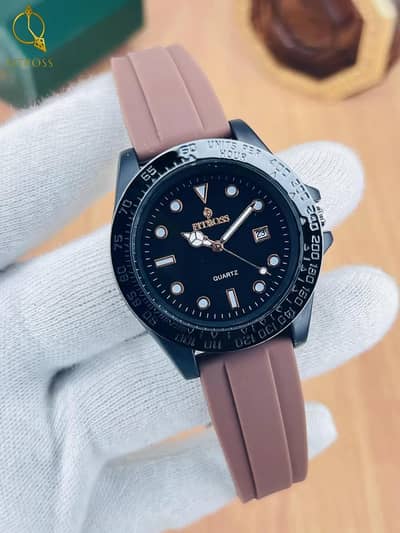 Black plus luxury watch