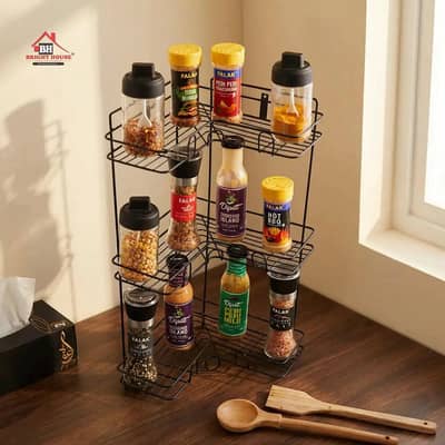 PURE METAL MULTIPURPOSE 3-LAYER CORNER RACK