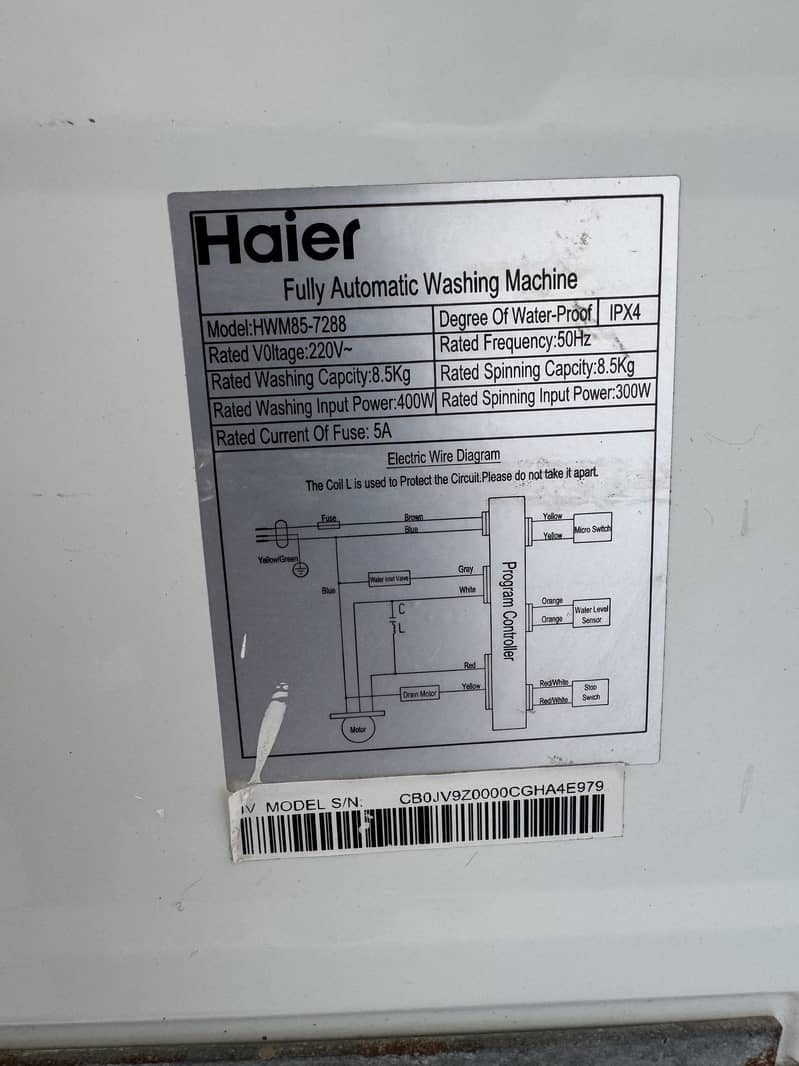 Haier Fully Automatic 8.5Kg 3