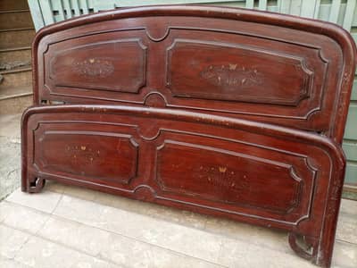 Beautiful Wooden Double Bed for Sale