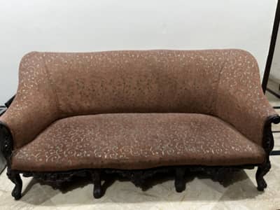 Wooden 5 seater sofa
