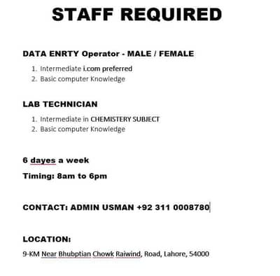 Data Entry (Female)