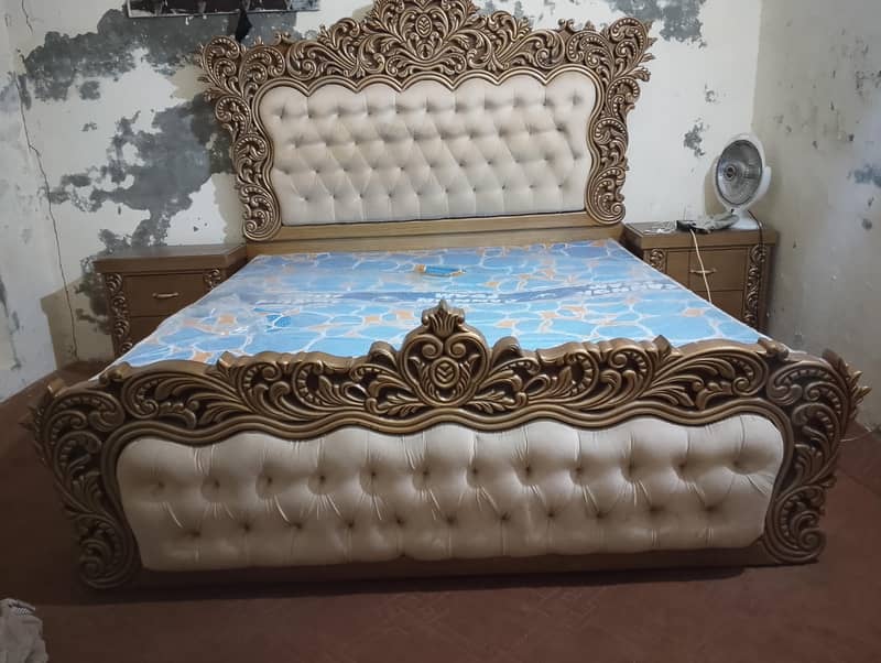 Double Bed with Mattress & Dressing Table 0