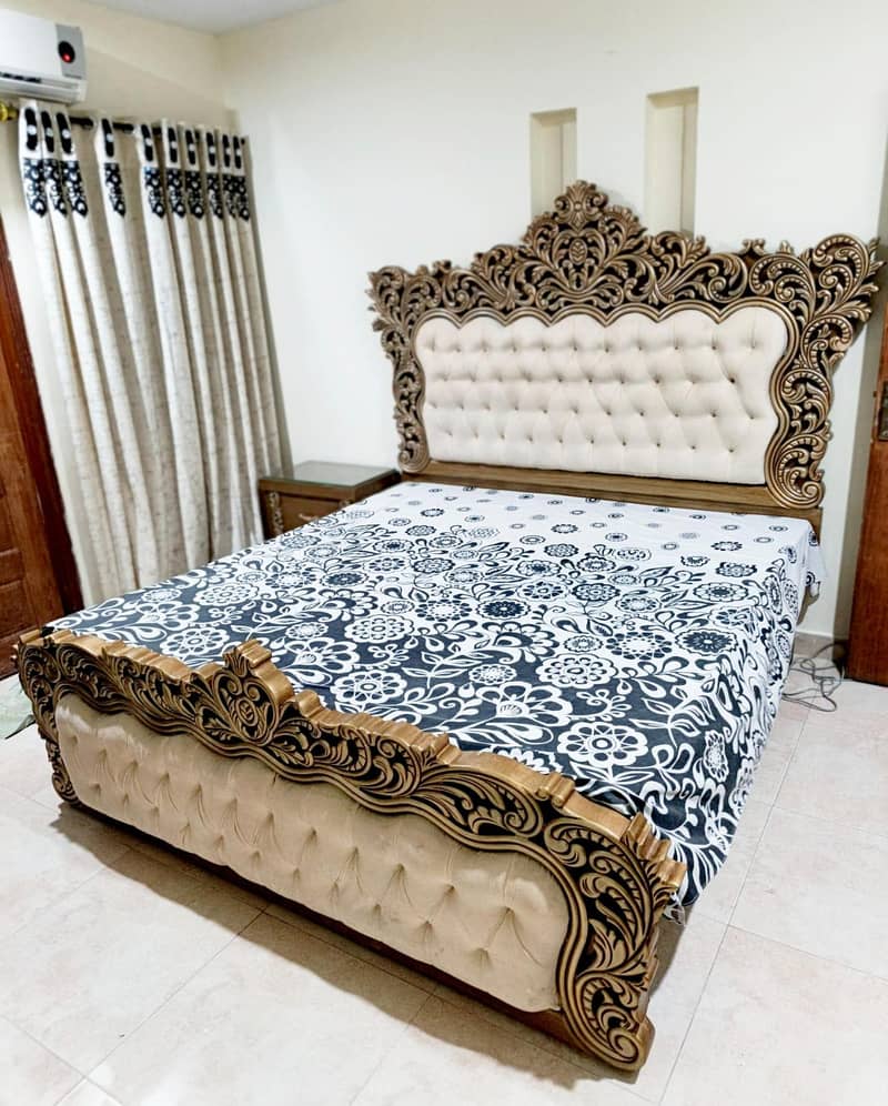 Double Bed with Mattress & Dressing Table 1