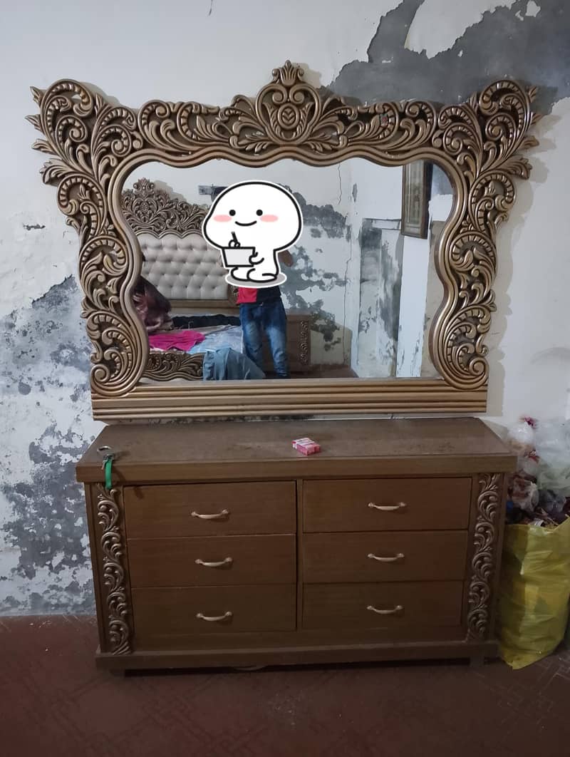 Double Bed with Mattress & Dressing Table 2