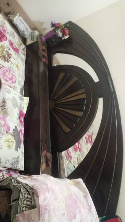 Wodden bed with mattress