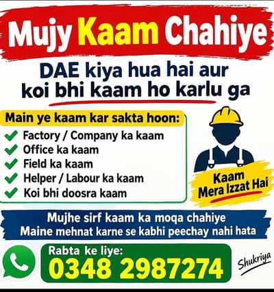 koi bhi kaam ho karlu ga out if city bhi khana aur rehash hona chahiye