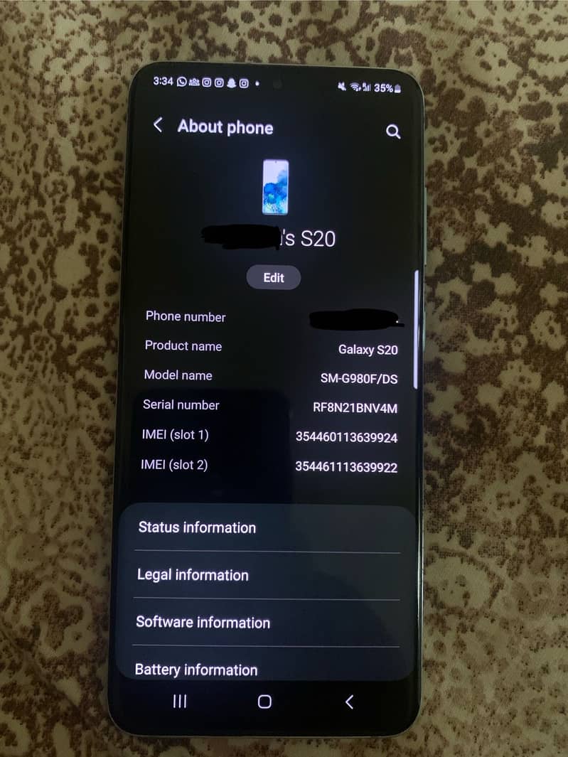 Samsung Mobile S20 2