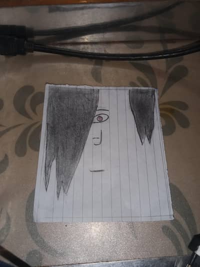a sketch of anime character