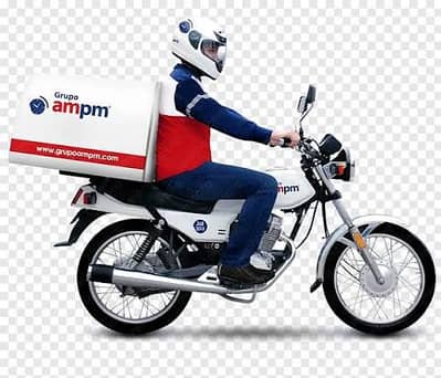 Rider job ( delivery areas all Karachi ke hongein )