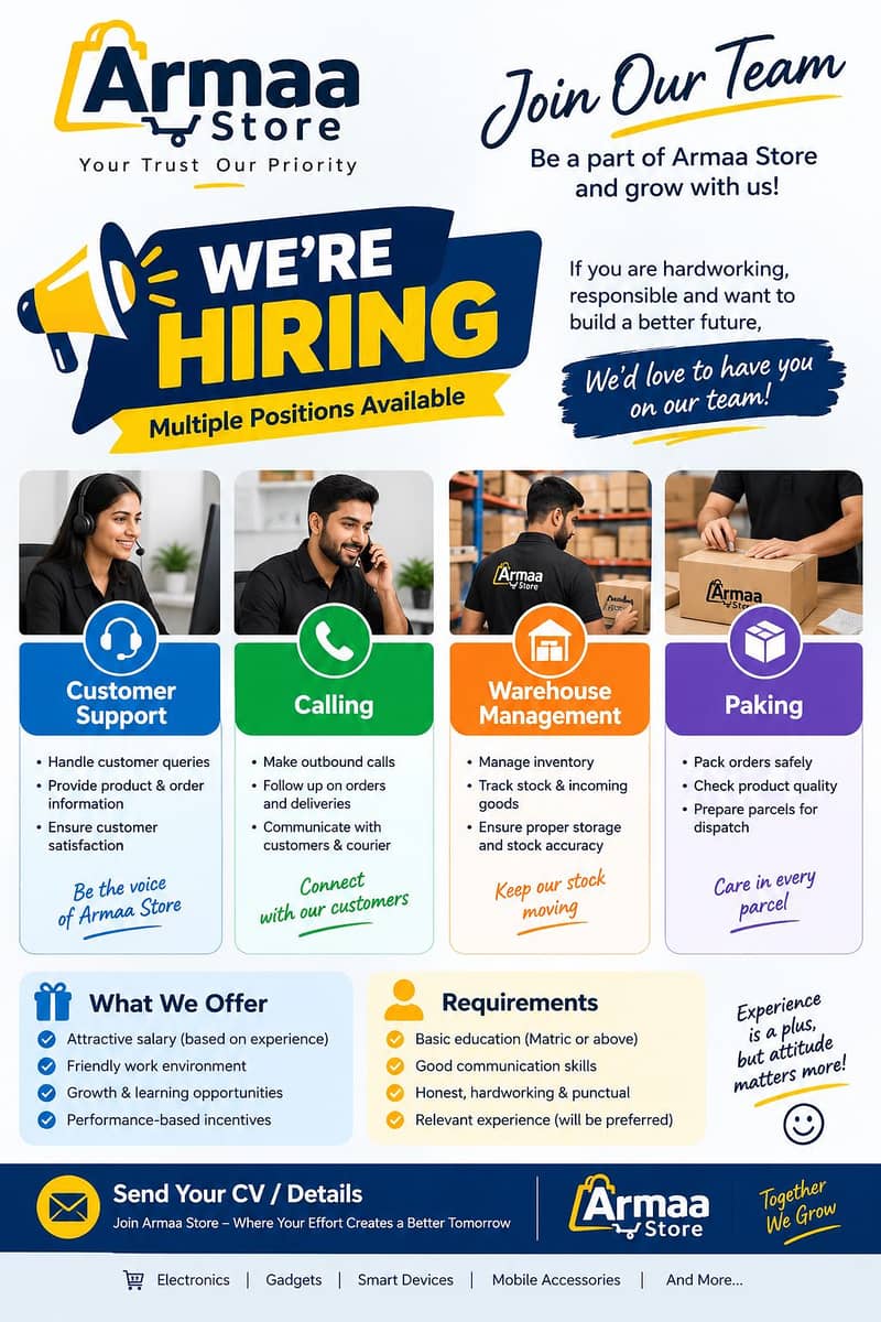 Order Confirmation & WhatsApp Customer Support Staff Required ...