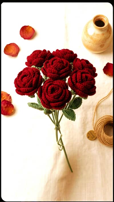 Red Rose For Vase.