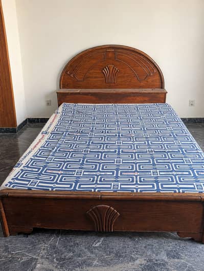 solid wooden King bed