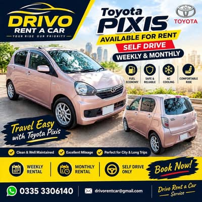 Rent a car 660cc Mira Pixis Toyata