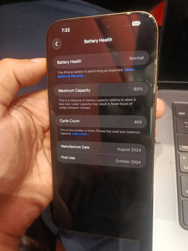 Apple iPhone 16 Pro Max 256GB Desert Titanium | PTA Approved | 89% Bat 0
