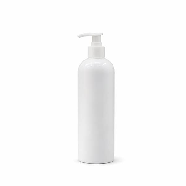 Milky White 400ml Plastic Pump Bottle – Refillable Dispenser for Lotion, Shampoo, Soap & Sanitizer