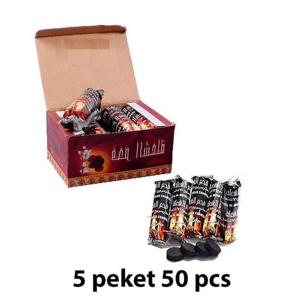 50 Pcs 3Mm Natural Seeshah and Bakhoor Charcoal Original