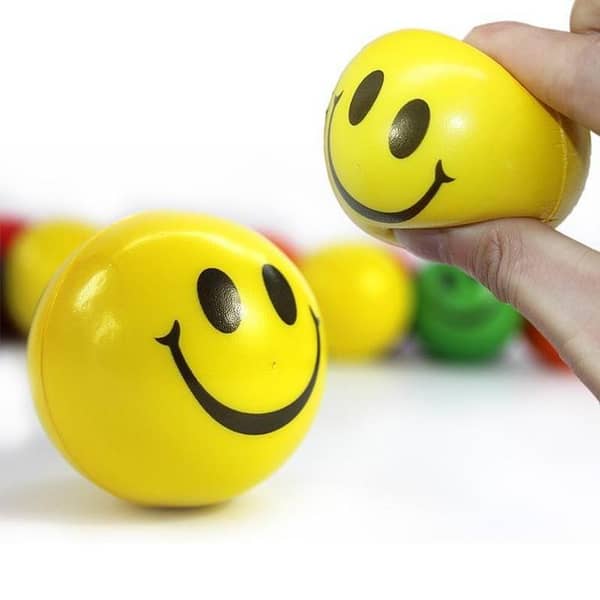 Happy Smiley Stress-Relief Hand Press Ball, Large