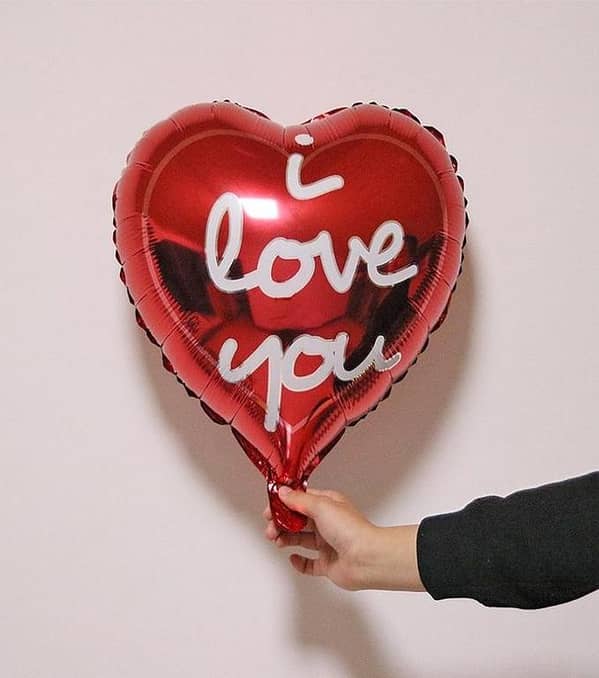 One Piece 18' Heart Shape Balloon - Red Rose