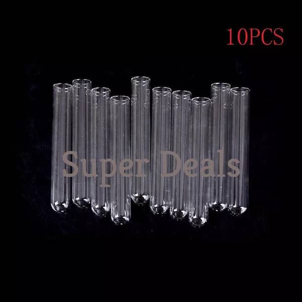 10 Pcs Transparent Plastic Test Tubes, 4 Inch (16x100mm) Thick