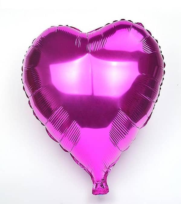 One Piece 18" Heart Shape Balloon - Red Rose