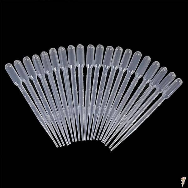 20Pcs 3ML Plastic Transfer Pipettes Dropper for Resin Color Mixing and Art
