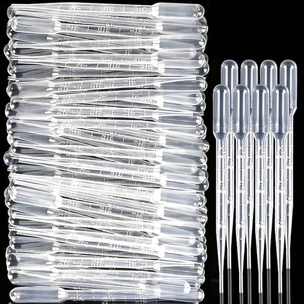 Plastic Dropper Pipette 3ml, Laboratory Use — 20 Pcs