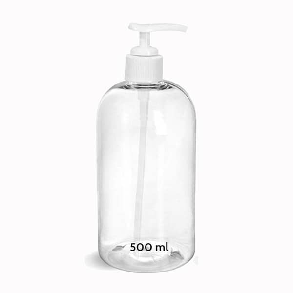 500ml plastic bottle with pump dispenser