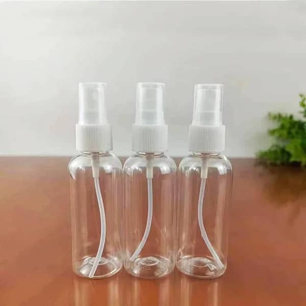3 PCS Bottles 120ml 2oz Clear Plastic Travel Spray Bottle, Empty Fine Mist Spray Bottle, Portable Refillable Mini Spray Bottle