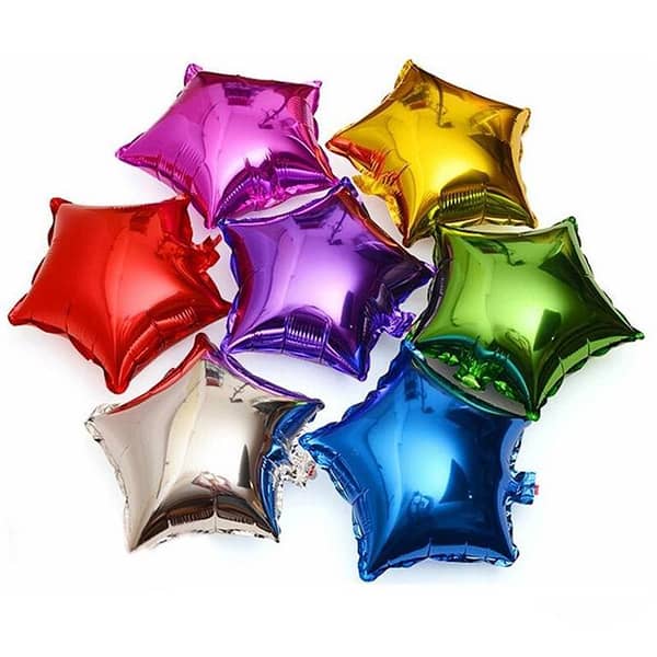 5 pcs/lot 18 inch Multi-Color Star Foil Balloons for Baby Shower, Wedding, and Birthday Parties