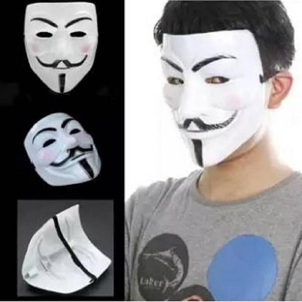 Anonymous White Mask for unisex use, Howllen