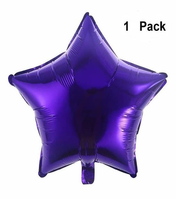 One Piece Purple Star-Shaped Foil Balloon, 18 Inches