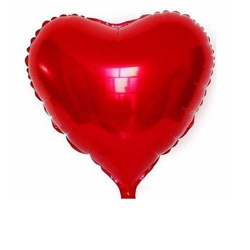One Piece 18' Heart Shape Foil Balloon - Red