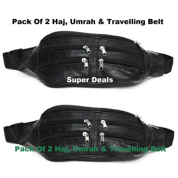 Pack of 2 Hajj and Umrah Leather Belts