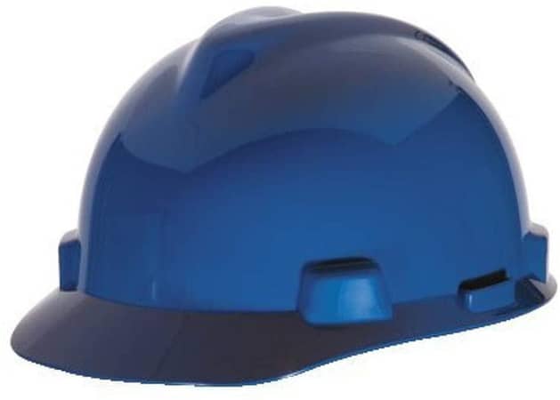 MSA V-Power Cap Style Safety Hard Hat Helmet Suspension with Polyethylene Shell and Self-Adjusting Ratchet