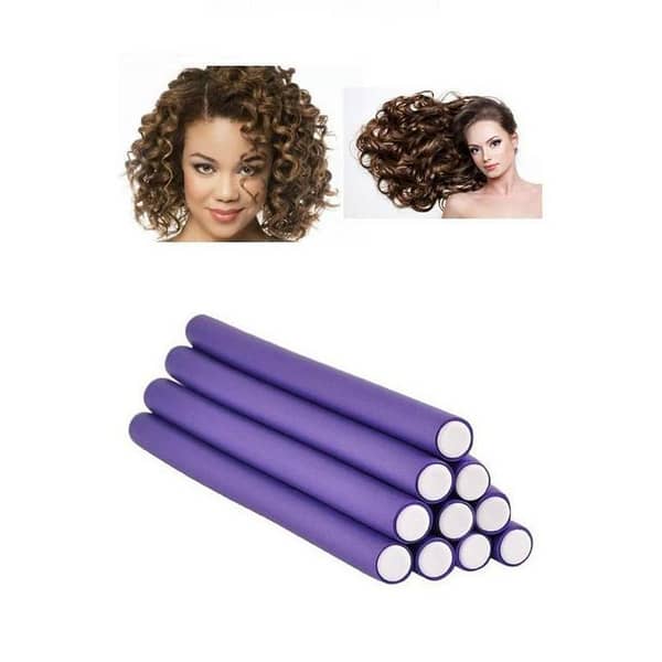 10 Pcs Spiral Hair Foam Curler Roller Set