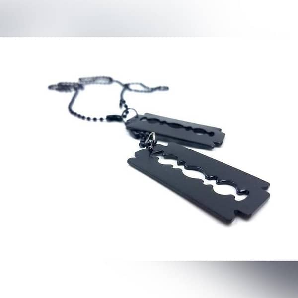 Double Blades Neck Chain For Men - High Quality