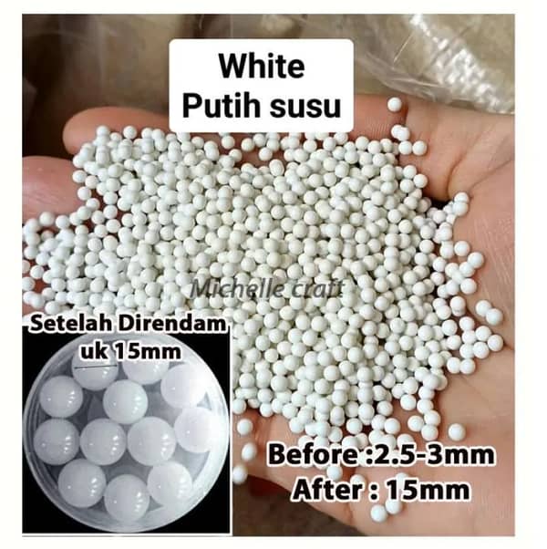 Orbeez Water Balls 2000 Pices In Milky White Color Magic Balls Also Use In Decoration Table Plants Playing And Many More In yellowmilky white Color