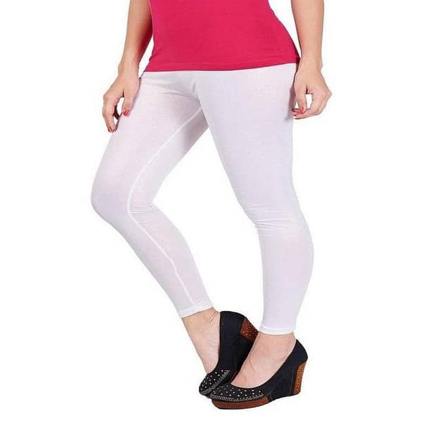 White Lycra Extra Skinny Leggings For Women