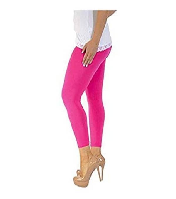 Pink Black Lycra Extra Skinny Leggings For Women