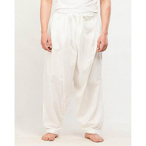 White off White and Black Cotton Shalwar for Men
