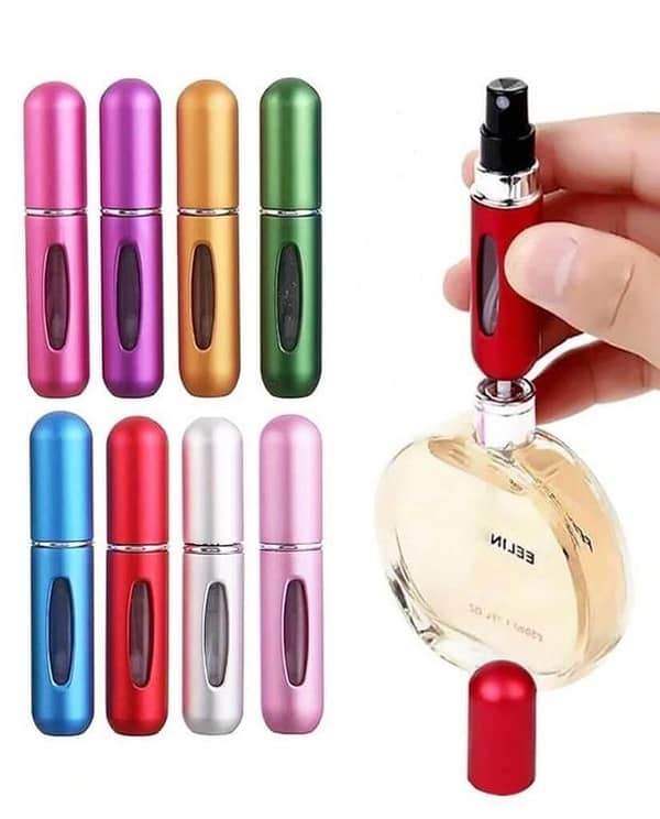 5PCS Mini Refillable Conveniet Empty Atomizer Perfume Bottles Scent Pump Spray Case parfum airless pump cosmetic container 5cc
