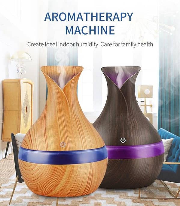Ultrasound Air Humidifier Purifier with 7-Color LED Night Light and Aroma Diffuser
