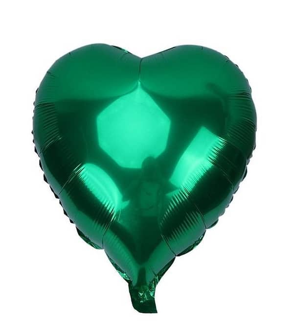 One Piece 18' Heart Shape Balloons - Green