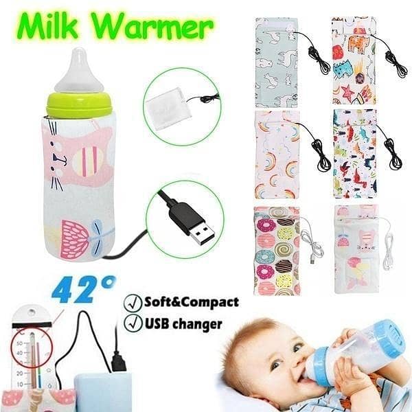 USB Baby Bottle Warmer: Portable Milk Heater with Insulation and Thermostat